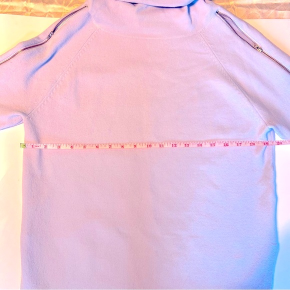 Zipped Sleeves S/M Wide Light Blue Elegant Sweater French Connection High Neck - Picture 10 of 12